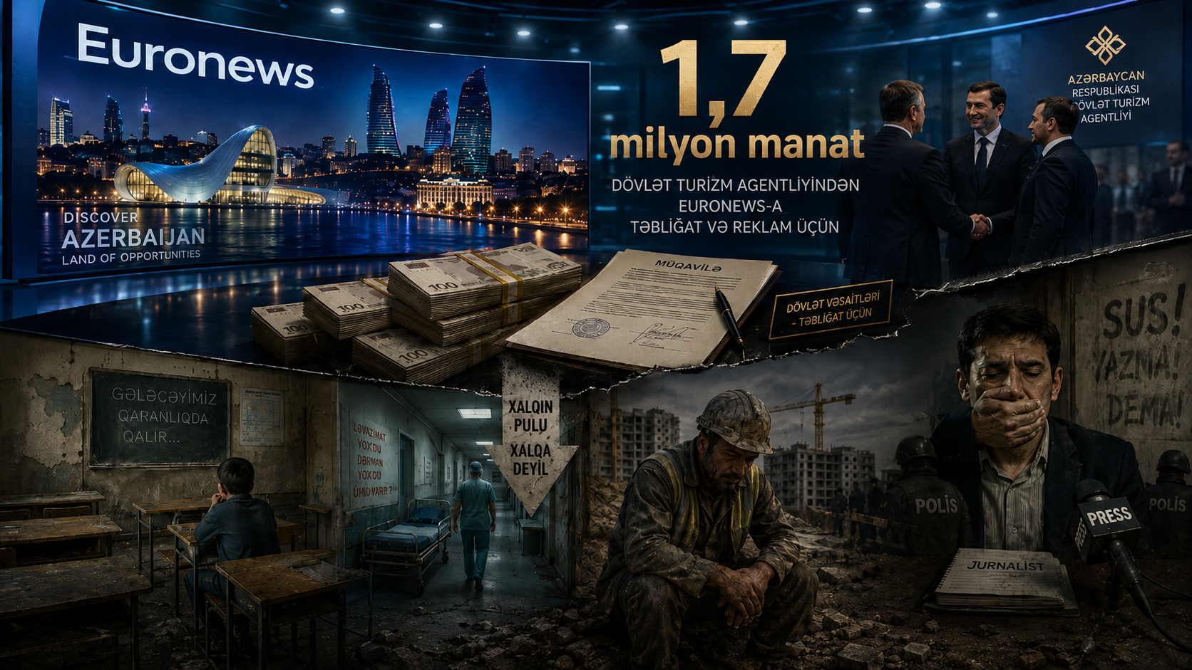 Daxildə repressiya, xaricdə reklam: Azərbaycan hökumətinin 1,7 milyon manatlıq “Euronews” müqaviləsi hansı məqsədə xidmət edir?
